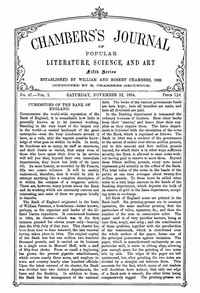 Chambers's Journal of Popular Literature, Science, and Art, Fifth Series, No. 47, Vol. I, November 22, 1884