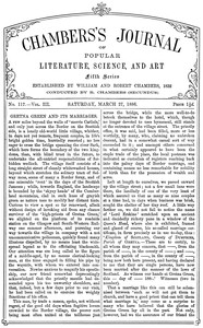 Chambers's Journal of Popular Literature, Science, and Art, fifth series, no. 117, vol. III, March 27, 1886
