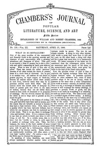 Chambers's Journal of Popular Literature, Science, and Art, fifth series, no. 120, vol. III, April 17, 1886