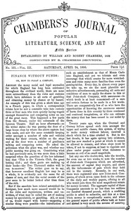 Chambers's Journal of Popular Literature, Science, and Art, fifth series, no. 121, vol. III, April 24, 1886