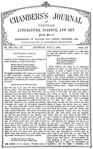 Chambers's Journal of Popular Literature, Science, and Art, fifth series, no. 123, vol. III, May 8, 1886
