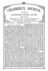 Chambers's Journal of Popular Literature, Science, and Art, fifth series, no. 129, vol. III, June 19, 1886