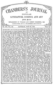 Chambers's Journal of Popular Literature, Science, and Art, fifth series, no. 130, vol. III, June 26, 1886