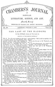 Chambers's Journal of Popular Literature, Science, and Art, No. 680  January 6, 1877