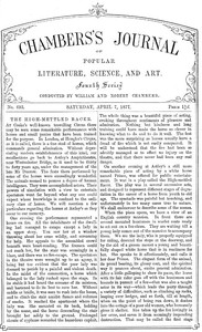 Chambers's Journal of Popular Literature, Science, and Art, No. 693 April 7, 1877