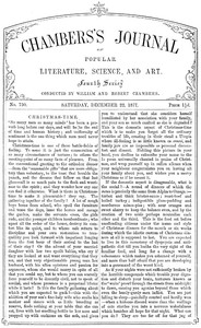 Chambers's Journal of Popular Literature, Science, and Art, No. 730 December 22, 1877