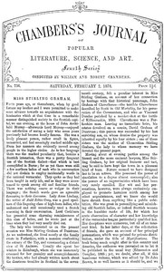 Chambers's Journal of Popular Literature, Science, and Art, No. 736, February 2, 1878