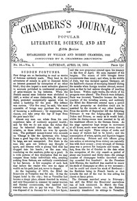 Chambers's Journal of Popular Literature, Science, and Art, Fifth Series, No. 16, Vol. I, April 19, 1884