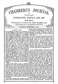 Chambers's Journal of Popular Literature, Science, and Art, Fifth Series, No. 36, Vol. I, September 6, 1884