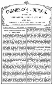Chambers's Journal of Popular Literature, Science, and Art, fifth series, no. 147, vol. III, October 23, 1886