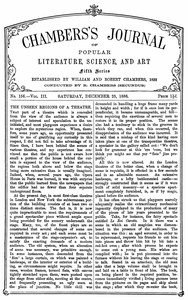 Chambers's Journal of Popular Literature, Science, and Art, fifth series, no. 156, vol. III, December 25, 1886