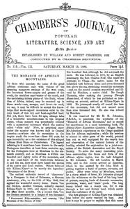 Chambers's Journal of Popular Literature, Science, and Art, Fifth Series, No. 115, Vol. III, March 13, 1886