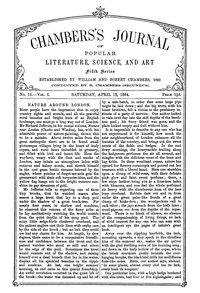 Chambers's Journal of Popular Literature, Science, and Art, Fifth Series, No. 15, Vol. I, April 12, 1884