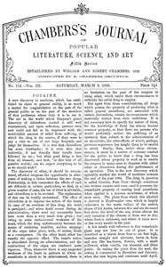 Chambers's Journal of Popular Literature, Science, and Art, Fifth Series, No. 114, Vol. III, March 6, 1886