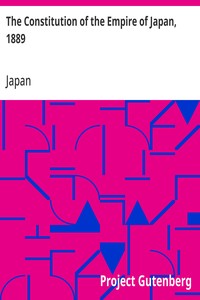 The Constitution of the Empire of Japan, 1889