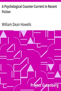 A Psychological Counter-Current in Recent Fiction
