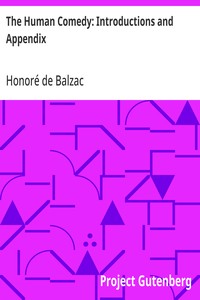 The Human Comedy: Introductions and Appendix