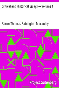 Critical and Historical Essays — Volume 1