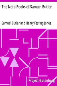 The Note-Books of Samuel Butler