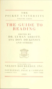 The Guide to Reading — the Pocket University Volume XXIII