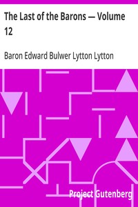 The Last of the Barons — Volume 12