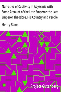 Narrative of Captivity in Abyssinia with Some Account of the Late Emperor the Late Emperor Theodore, His Country and People