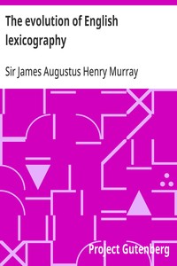 The evolution of English lexicography